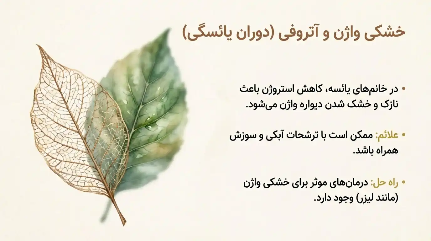 خشکی و آتروفی واژن در خانمهای یائسه