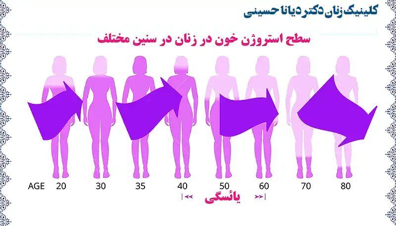 سطح استروژن بدن زنان در سنین مختلف-دکتر دیانا حسینی